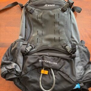 New never used EMS Black and Gray Hiking Backpack 50L with Hydration Pack